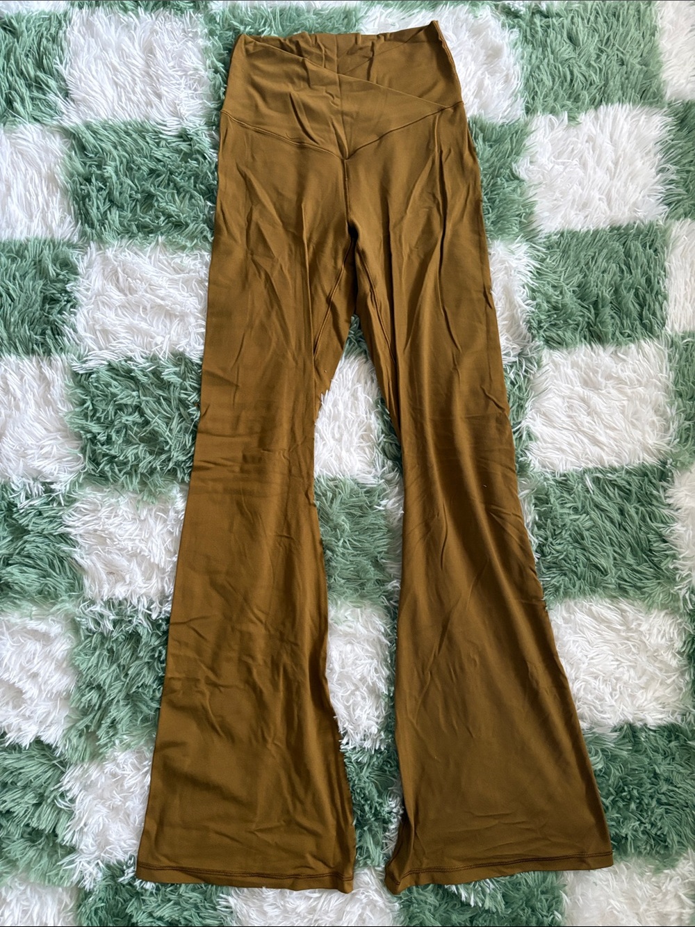 aerie Olive Flare High-Rise Bootcut Pants